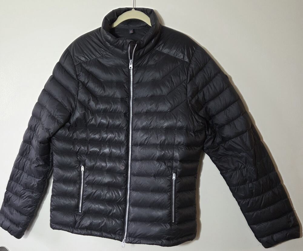 Abercrombie & Fitch Lightweight Down Jacket 700 Fill Down Black Sz L Packable